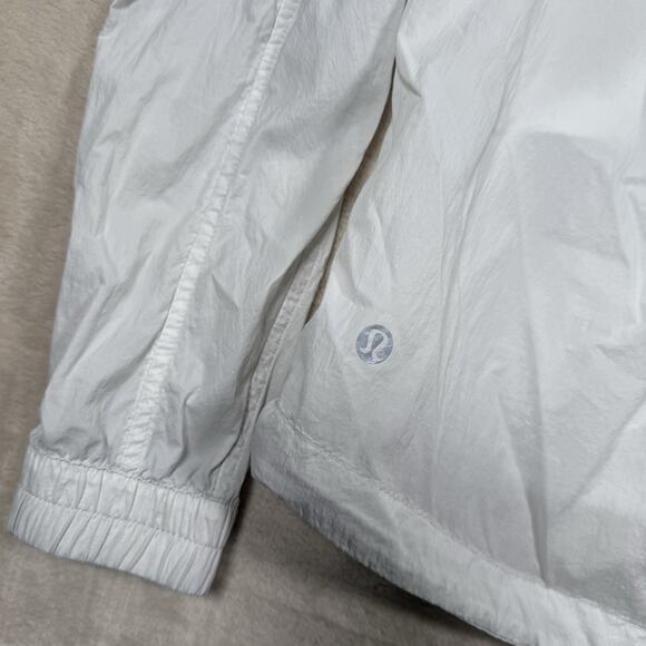 Lululemon Hood Lite Jacket In Light Vapor Size 6 Windbreaker Packable Run - Picture 5 of 8